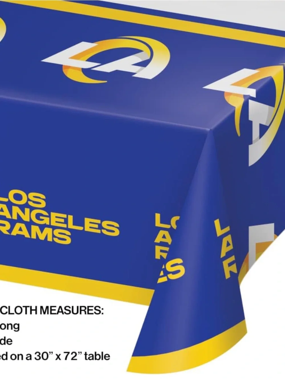 NFL Los Angeles Rams Plastic Table Cover 54x102 New